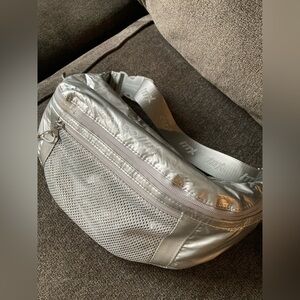ALDO Oversized Silver Crossbody Bag NWOT